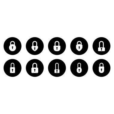 Güvenlik izole edilmiş resim arkaplanının asma kilit simgesi