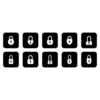 Güvenlik izole edilmiş resim arkaplanının asma kilit simgesi