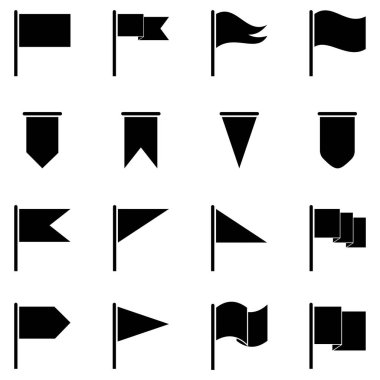 bayrak simgesi vektör sembolü izole edilmiş beyaz arkaplan