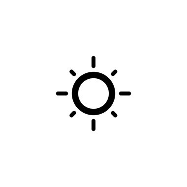 Parlaklık sembolü izole edilmiş resim beyaz arkaplan