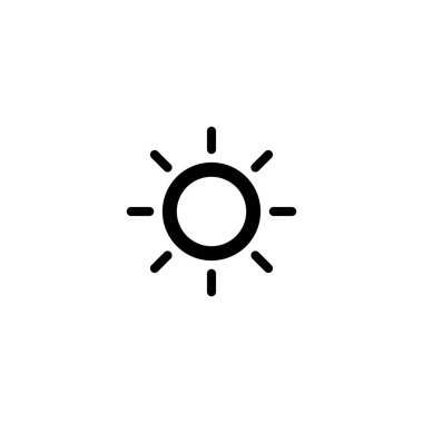 Parlaklık sembolü izole edilmiş resim beyaz arkaplan