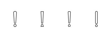 Ünlem Simgesi. Uyarı işareti simgesi, ünlem vektörü çizimleri