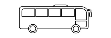 bus simgesi, otobüs vektör simgesi ulaşım simgesi