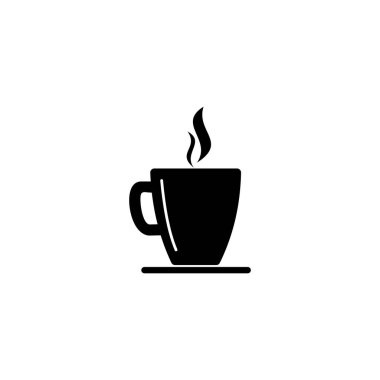 Kahve fincanı simgesi, logo vektör simgesi