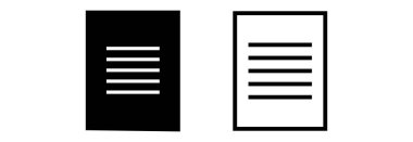 belge simgesi, kağıt simgesi vektör çizimleri