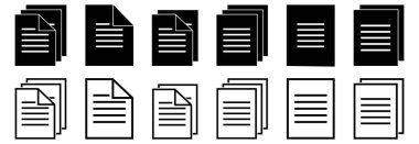 belge simgesi, kağıt simgesi vektör çizimleri