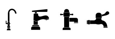 Musluk simgesi vektör simgesi ayarla