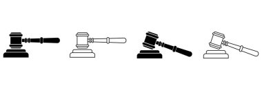 Yargıç Tokmak ikonu hazır. Hakim tokmak vektör çizimleri sembolü