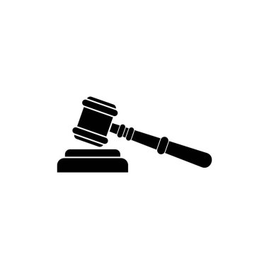 Yargıç Tokmak ikonu hazır. Hakim tokmak vektör çizimleri sembolü