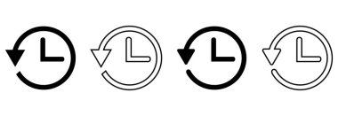 geçmiş simgesi, ağ ve uygulamalar için geçmiş vektörü çizimleri