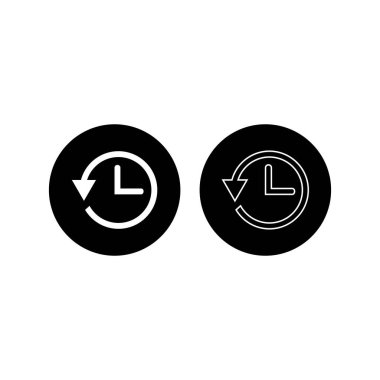 geçmiş simgesi, ağ ve uygulamalar için geçmiş vektörü çizimleri