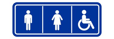 tuvalet işareti ikonu vektörü, erkek, kadın ve tuvalet işareti simgesini pasifleştir