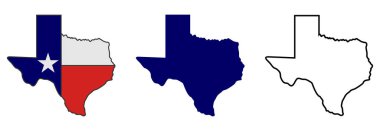 Teksas ikonunun haritaları, Teksas vektör sembollerinin haritaları.