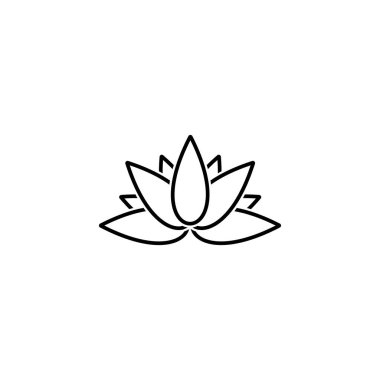 Nilüfer çiçeği ikonu seti, nilüfer çiçeği vektörü seti