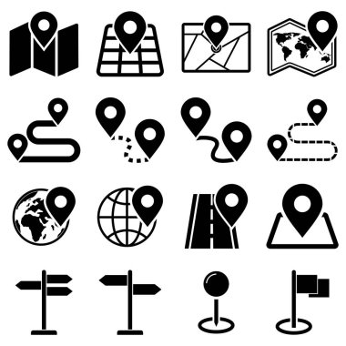 harita simgesi seti, harita vektörü belirleme işareti sembolü