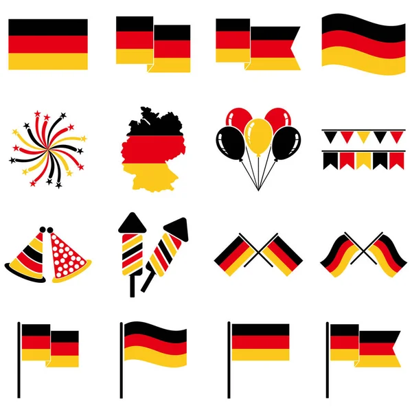 Almanya 'nın bağımsızlık günü ulusal bayram için vektör simgesi belirleme ikonu