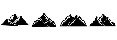 dağ simgesi seti, dağ vektör kümesi işareti simgesi
