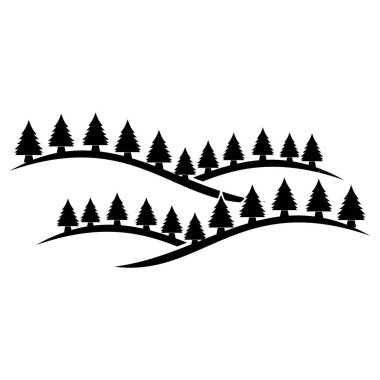 dağ simgesi seti, dağ vektör kümesi işareti simgesi