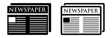 Gazete ve dergi simgesi, gazete vektörü, dergi vektörü çizimleri