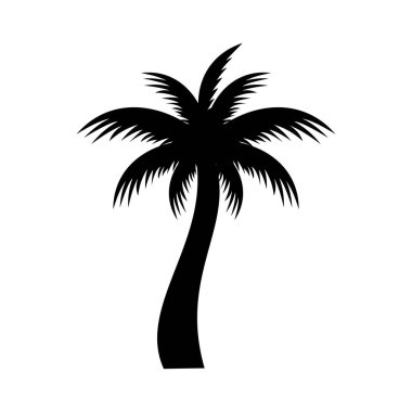 Palmiye ağacı simgesi seti, palmiye ağacı vektör kümesi işareti
