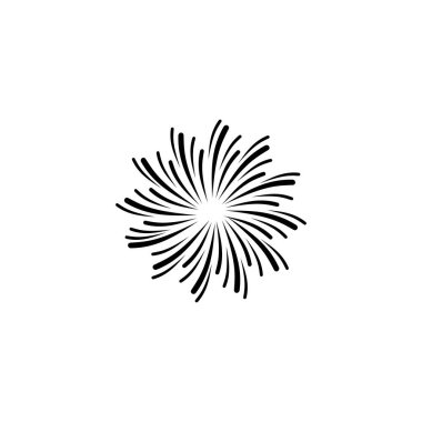 Havai fişek ikonu seti, havai fişek vektörü kutlama simgesi.