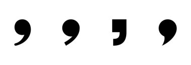 alıntı simgesi seti, tırnak işareti vektör çizimleri