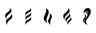 aroma simgesi seti, aroma vektör kümesi işareti simgesi