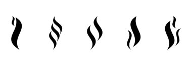 aroma simgesi seti, aroma vektör kümesi işareti simgesi