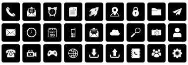 Bizimle iletişim simgesi kümesinin vektör simgesini belirle