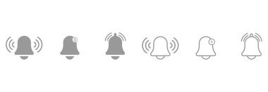 çan bildirim simgesi seti, çan bildirim vektörü işaret simgesi