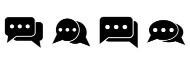 Sohbet simgesi vektör işareti simgesi