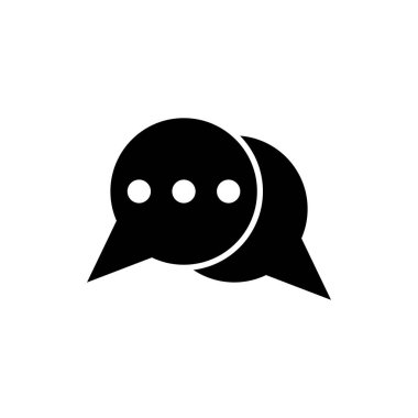Sohbet simgesi vektör işareti simgesi
