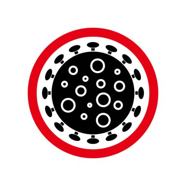 Coronavirus simgesi vektör işareti simgesi