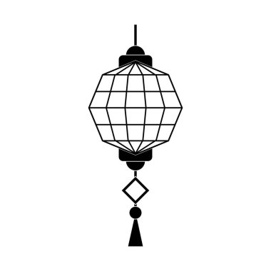 Çince fener simgesi vektör işaretini belirle