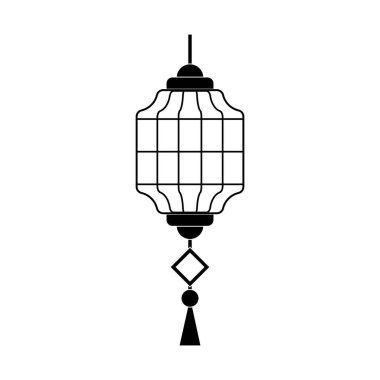 Çince fener simgesi vektör işaretini belirle