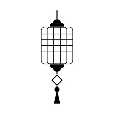 Çince fener simgesi vektör işaretini belirle