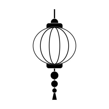 Çince fener simgesi vektör işaretini belirle