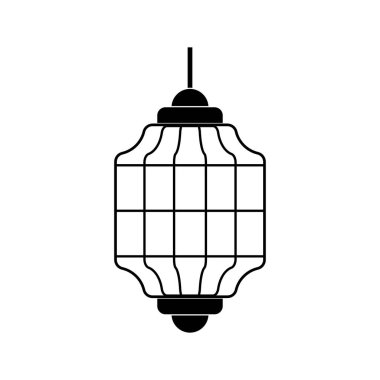 Çince fener simgesi vektör işaretini belirle