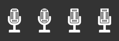 mikrofon simgesi vektör işareti belirlendi