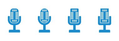 mikrofon simgesi vektör işareti belirlendi