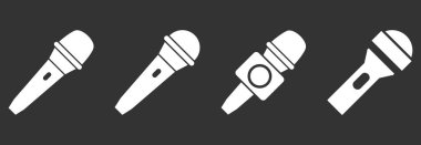 mikrofon simgesi vektör işareti belirlendi