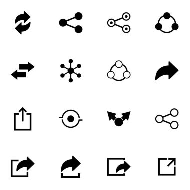 Paylaşımcı simgesi seti, vektör sembolleri paylaşımı