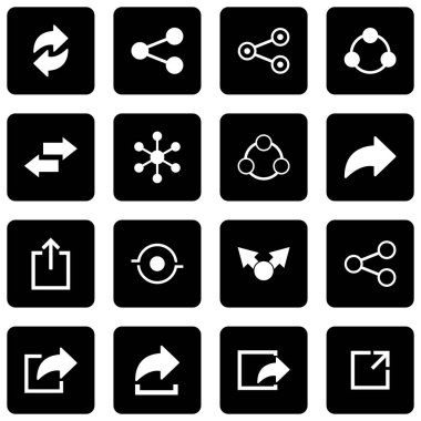 Paylaşımcı simgesi seti, vektör sembolleri paylaşımı