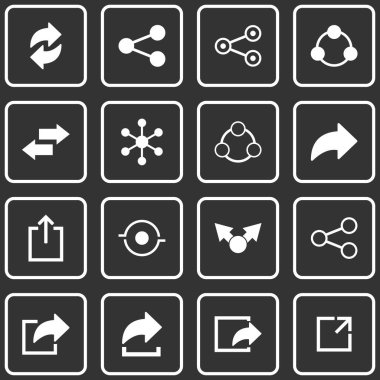 Paylaşımcı simgesi seti, vektör sembolleri paylaşımı
