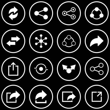Paylaşımcı simgesi seti, vektör sembolleri paylaşımı