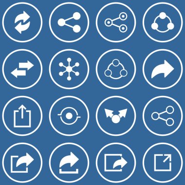 Paylaşımcı simgesi seti, vektör sembolleri paylaşımı