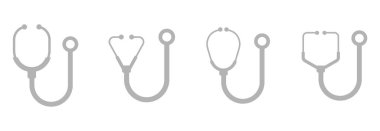 stetoskop simgesi vektör işareti