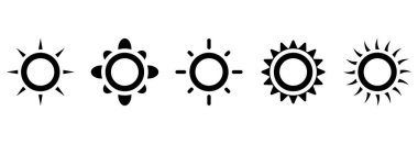 Güneş ikonu, güneş vektörü, güneş çizimleri