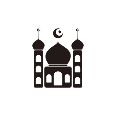 İslami simge vektör sembolü izole edilmiş beyaz arkaplan