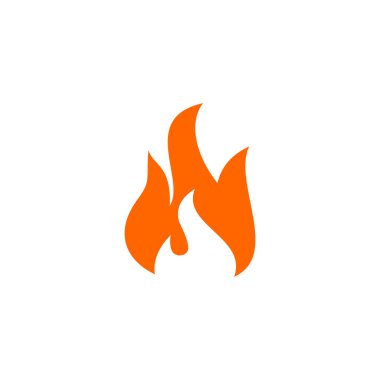 fire flame icon vector symbol isolated illustrations white background